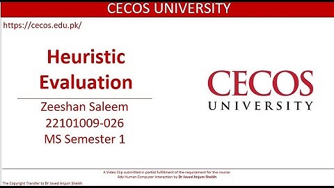 CECOS University: Heuristic Evaluation based on Nielsen’s Principles