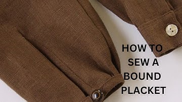 HOW TO SEW A CONTINUOUS BOUND PLACKET/ CONTINUOUS BOUND VENT