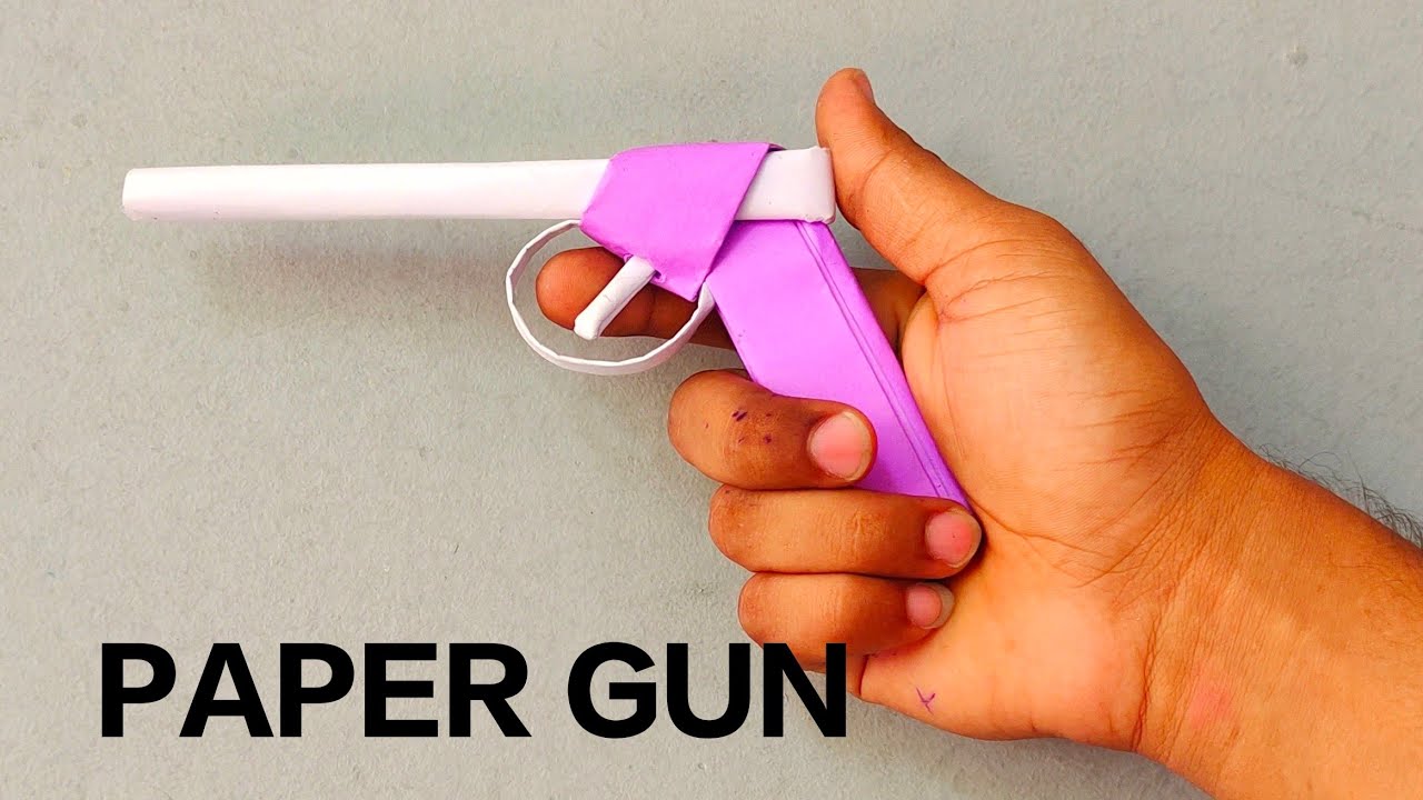 PAPER GUN, DIY PAPER CRAFT, art and craft ideas, paper art , Easy