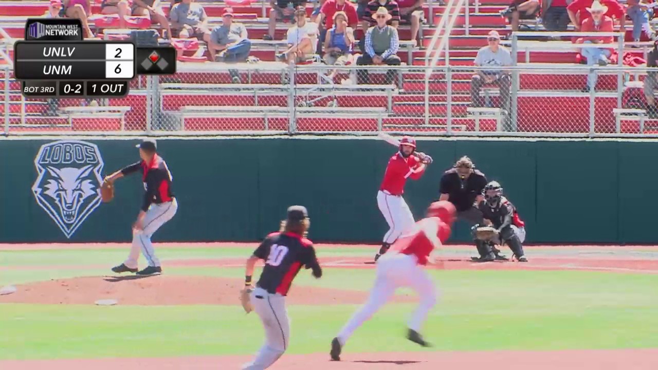 football score UNM Baseball Highlights vs. UNLV 4/22/17