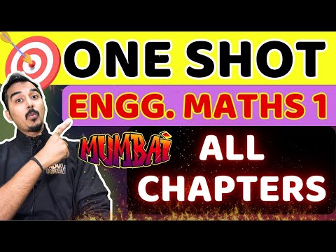 🔴live Maths 1 One Shot | All Chapters | Engineering Maths 1 | Mumbai University |saurabh Dahivadkar
