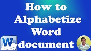 How To Alphabetize Word 2010 Document