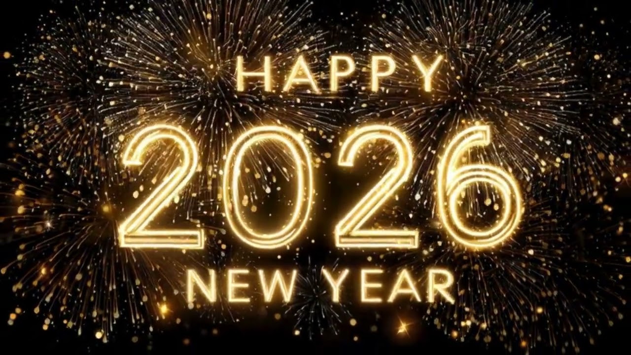 Happy New Year 2026 Fireworks Display – Long Loop Background (No Music)