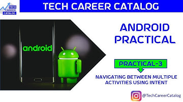 Practical - 3 Navigating between Multiple Activities using Intent #android #androidstudio #intent