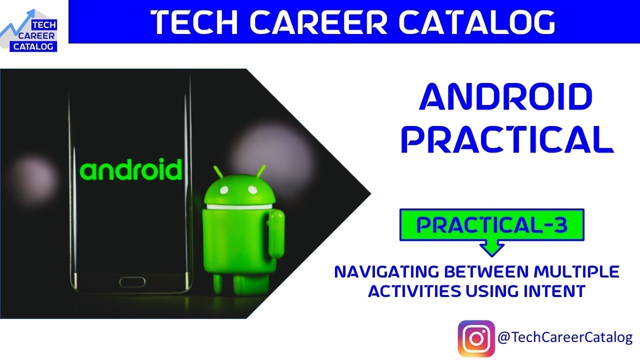 Practical - 3 Navigating between Multiple Activities using Intent #android # androidstudio #intent - YouTube