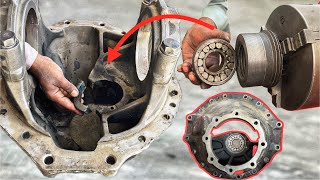 Repair a Broken Differential Case Pinion Bearing Area and Make Threaded Bushes for Loose Bearings