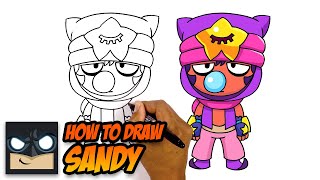 how to draw brawl stars sandy