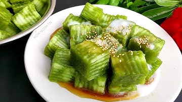 Cách làm BÁNH ĐÚC LÁ DỨA không hàn the không nước vôi trong
