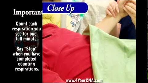 Instructional Video for Measure Respirations
