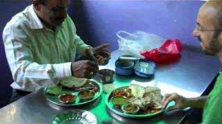 Chief inspector shares wife's tiffin with me - India police desi dhaba - ओम शान्ति