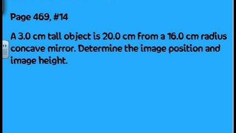 CP Physics - Mirror Equation