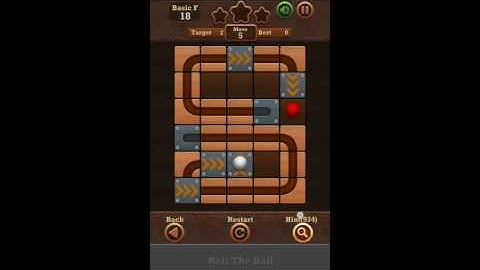 Roll The Ball Slide Puzzle 2 - Moves Basic F Level 18 Walkthrough