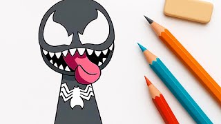How To Draw Venom Sprunki Step By Step Art Lesson For Beginners