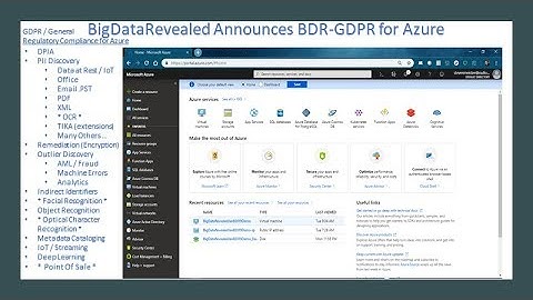 GDPR Solution for Azure  BigDataRevealed Once only AWS now Azure for GDPR with full GDPR Plus OCR a