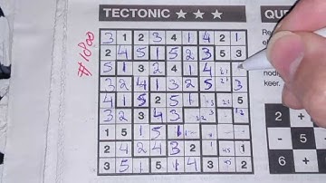 (#1800) Saturday. Tectonic02 Sudoku puzzle. Bonus Extra edition. 10-24-2020 Extra part 4 of 4