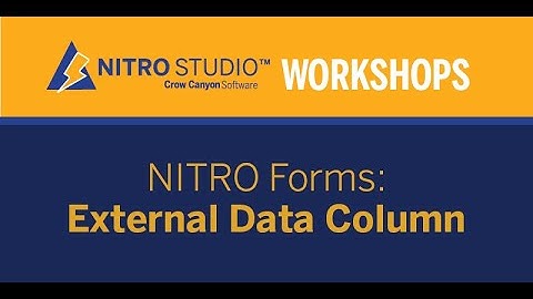 Create a Form in SharePoint: External Data Columns in NITRO Forms