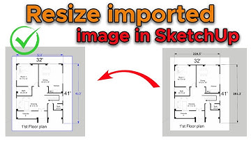 How to resize imported image in SketchUp | Scale objects in sketchup with tape measure tool