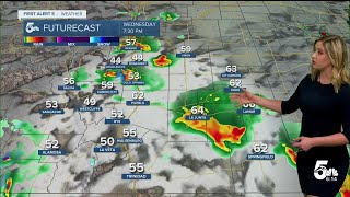 Thursday begins with spotty morning rain and then clouds clear