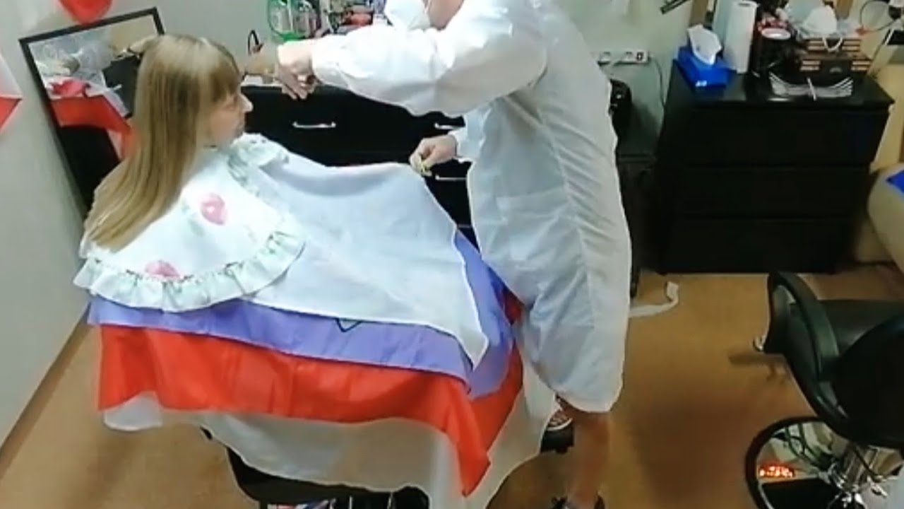 Sexy barber girl forced haircut 😍✂️💈