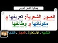 الصور الشعرية أنواعها و ومكوناتها و وظائفها عند مختلف الخطابات الشعرية