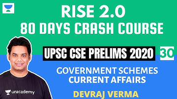 L30: Government Schemes | 15 Months Current Affairs | Prelims 2020 Crash Course | Devraj Verma