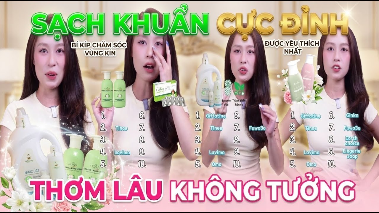 TOP CÁC LOẠI NƯỚC GIẶT ĐỒ LÓT KHÁNG KHUẨN THƠM LÂU ĐƯỢC YÊU THÍCH