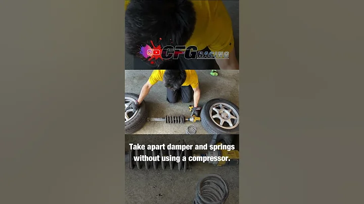 Taking apart springs and damper WITHOUT a spring compressor. #car #tricks