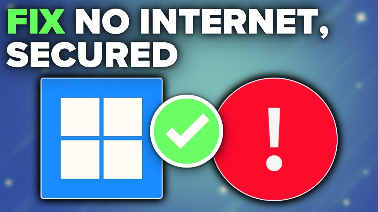 No Internet Secured On Windows? Fix!