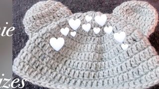 How to Crochet Ears for Any Size Beanie