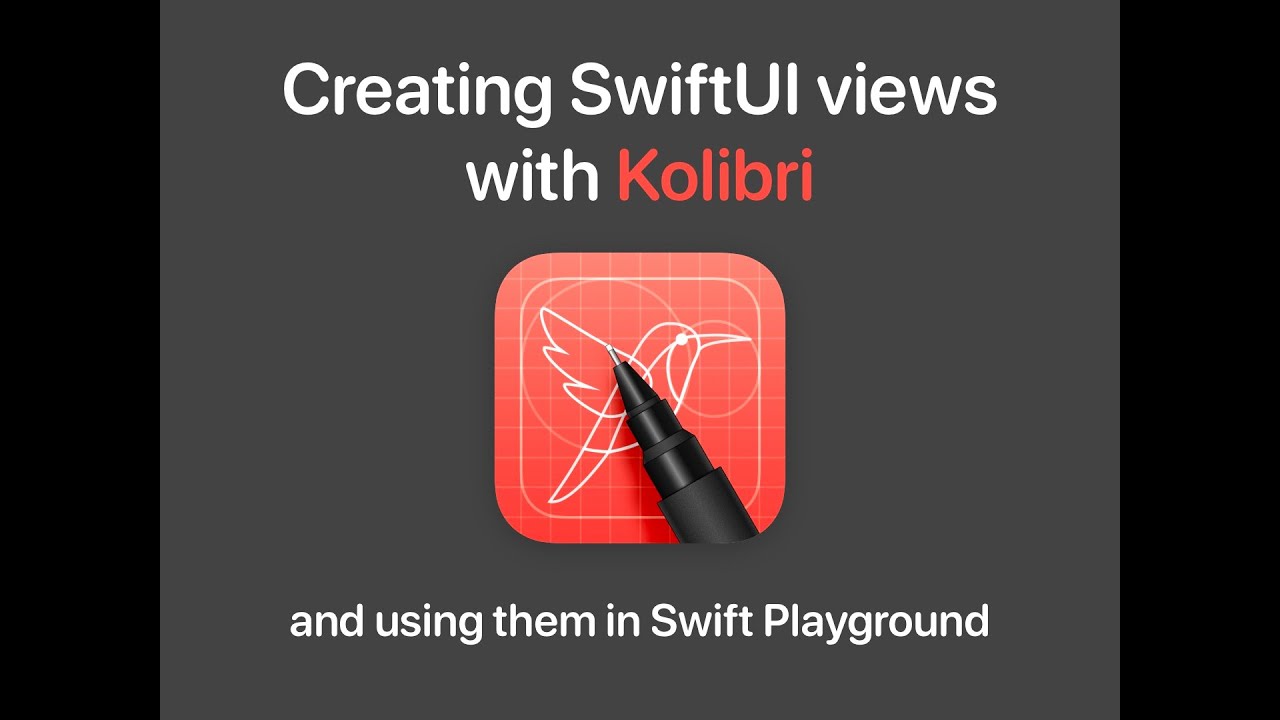 Create a nice SwiftUI View with Kolibri and Playgrounds on iPad - YouTube