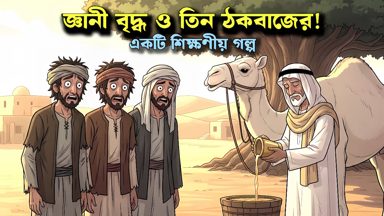 জ্ঞানী বৃদ্ধ ও তিন ঠকবাজের মজার কাহিনী । ইসলামিক গল্প | শিক্ষণীয় কাহিনী | Islamic Bangla  Golpo