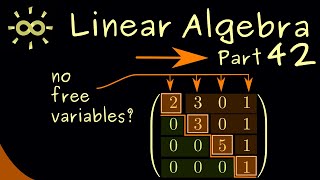 Linear Algebra 42 | Uniqueness of Solutions [dark version]