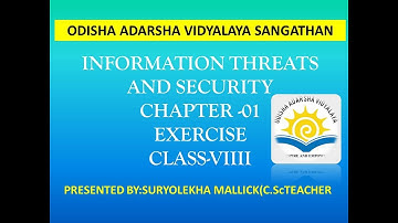 INFORMATION THREATS AND SECURITY#CLASS VIII#CHAPTER 1#EXERCISE #OAVS