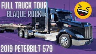 Full Truck Tour of Blaque Rock: 2019 Peterbilt 579