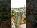 FPV Drone flying around the dragon temple 'Wat Sam Phran' in Thailand