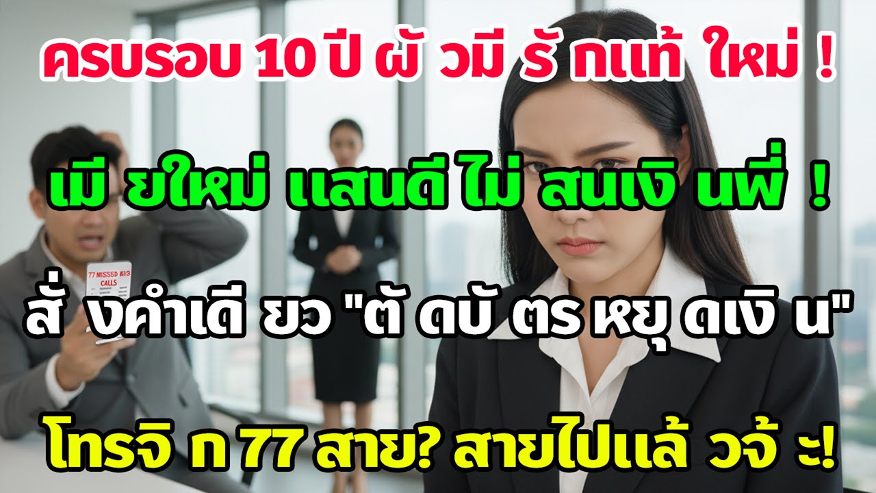 ครบรอบ 10 ปี ผัวเจอรักแท้ไม่สนเงิน ฉันสั่งระงับบัตรทุกใบ วันถัดมาเขาโทรมาง้อถึง 77 สาย!