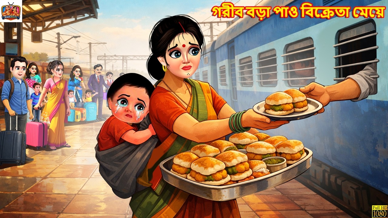 Gareeb bara pav bikreta meye | Bengali Stories | Bengali Moral Story |Bengali Cartoon |Cartoon Video