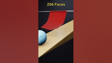 Cloth Simulation 1 to 16384 Faces #satisfying #3danimation #cloth #simulation #blender #shorts 🔥