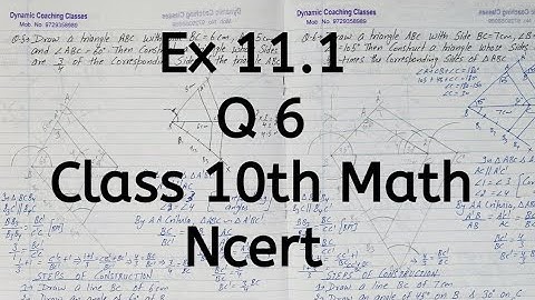 Ex 11.1 | Q 6 | Chapter 11 | Constructions | Class 10 Math | Ncert