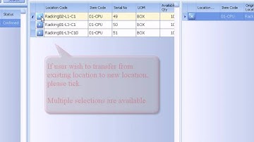 Chronos eStockCard Inventory Software - STOCK TRANSFER Operation
