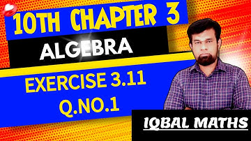 10TH Maths Chapter 3 Algebra Exercise 3.11 Q.NO.1 Completing the Square Method
