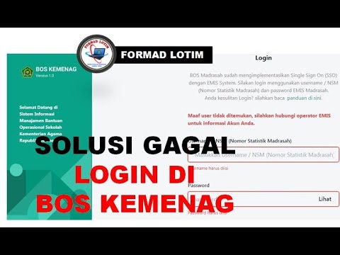 Solusi Gagal Login BOS Kemenag ( https://bos.kemenag.go.id/ )