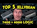 Eevblog 1611  top 5 jellybean 7400  4000 logic