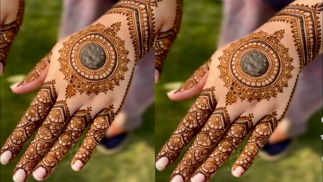 Очень простой уникальный стиль дизайна Гол Тикки Менди | Специальный дизайн мандалы для праздника...