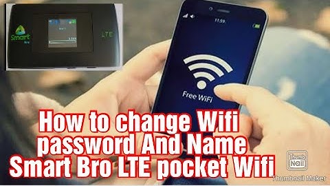 How to change Wifi password and name? Smart Bro LTE Pocket Wifi