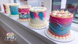 Decorating 5 Buttercream Cakes in 45 Minutes!