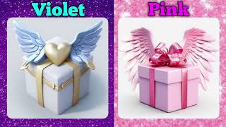 choose your two favorite gift box challenge  #pink vs violet #choose your gift box 🎁