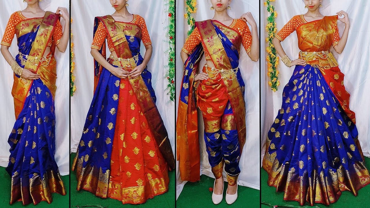 Elegance personified by this Maharashtrian Bride on her Engagement wearing  this beautif… | Wedding saree collection, Fancy blouse designs, Silk saree  blouse pattern