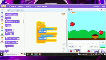 coding tangkap apel di scratch