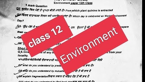 EVS class 12 sample Paper September 2023 #pseb #solved #samplepaper #class12